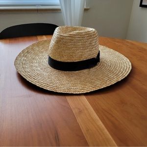 Anthropologie woven rancher hat